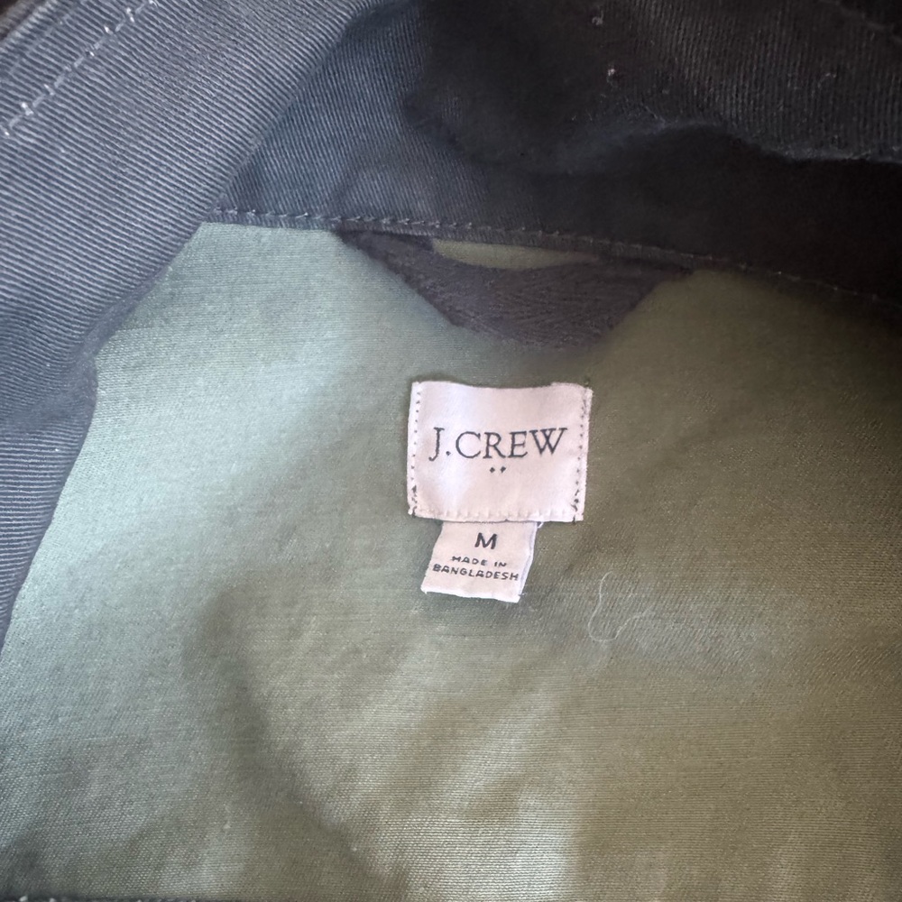 J. Crew Factory Olive Resin Coated Utility Jacket - Picture 9 of 12